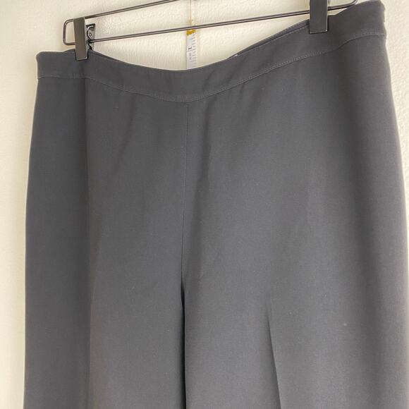 Lafayette 148 Bleecker Pants Size 10 Black Slim Leg Trouser Minimalist Designer - Picture 8 of 16